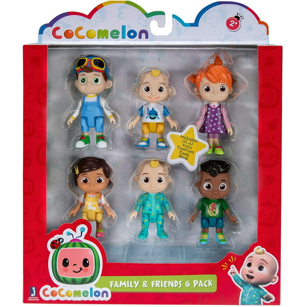 and Kids Toddlers Toys Featuring JJ 3 inch Bella Cocomelon Friends & Family Character Toys for Babies Nina Tomtom and Cody 6 Figure Pack YoYo
